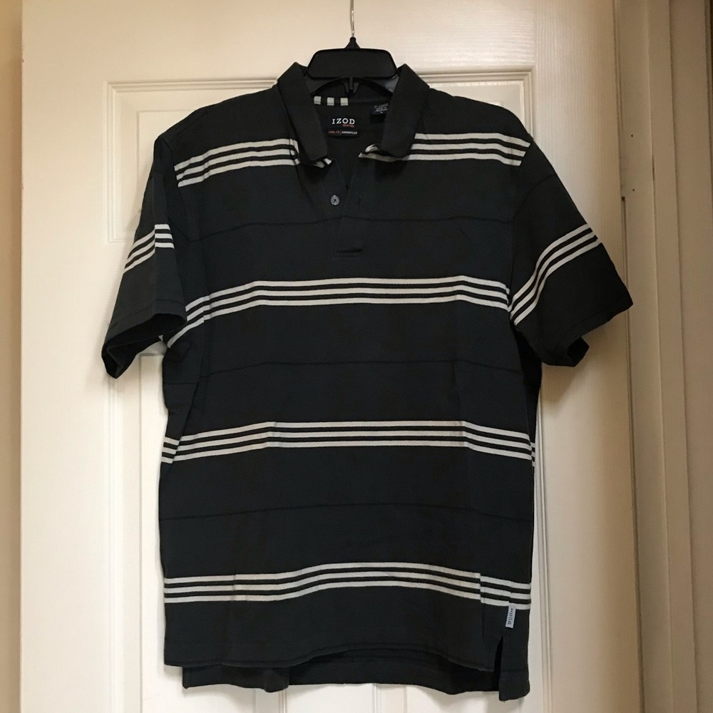 Izod Stripped Short Sleeve Golf Polo Shirt
